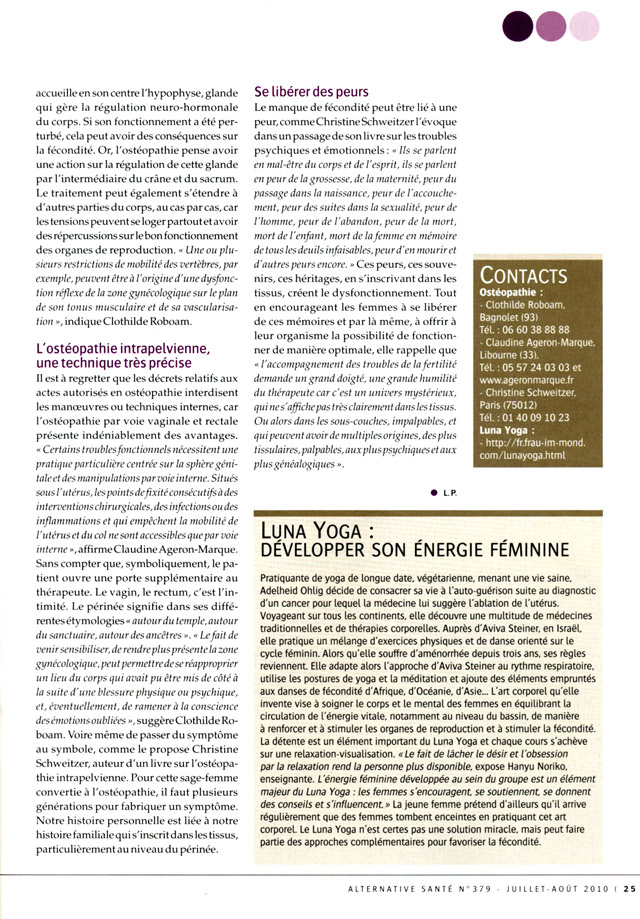 Luna Yoga dans la presse